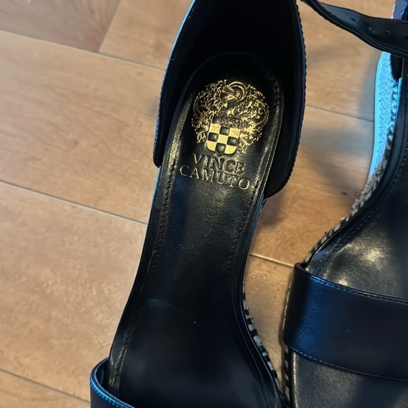 Vince Camuto, black wedge heels, size 8 - Picture 3 of 5
